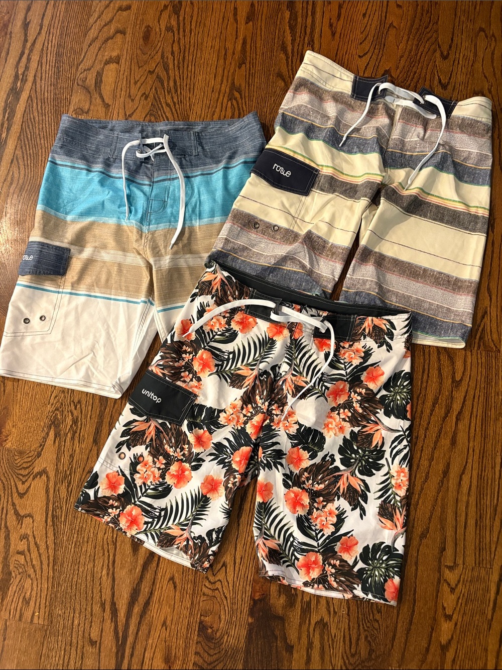 3 pack Men’s Swim Shorts: 30” W